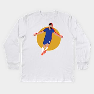 Olivier Giroud Chelsea Champions of Europe 2021 Collage Kids Long Sleeve T-Shirt